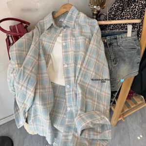 Sun Protection Blue Plaid Shirt