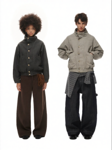 Loopsoon | American Retro Work Jacket Loose Fit Stand Collar