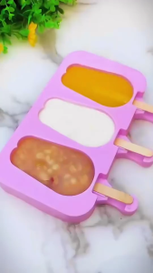 Silicone Ice Cream Maker Mold ABS Free Jelly Making Tray Homemade Dessert Molding Popsicle Stick Ice Cream Mold