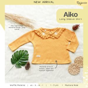 Kaos Waffle Anak Korea Lengan Panjang Aiko