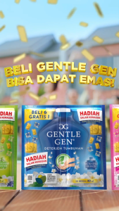 GENTLE GEN Deterjen Cair BIRU PINK HIJAU ABK isi 1 Renceng x 14 Sachet