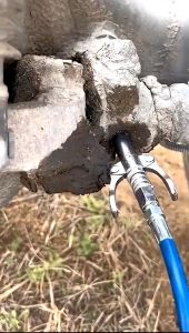 Gun Pistol Gemuk Quick Release Alat Kepala Pompa Grease Gun Kunci Ganda Dengan 30cm