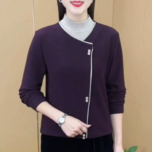 เสื้อเชิ้ตผู้หญิงฤดูหนาวแบบมีฮู้ดด้านหลังแบบสองด้าน ทรงเข้ารูป แขนยาว ปกติ ผ้าขนแกะ แฟชั่น เสื้อผ้าทำงานสำหรับคุณแม่