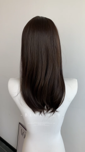 Womens 50cm Middle Part Straight Layered Wig Heat-Resistant Synthetic Hair in 3 Colors