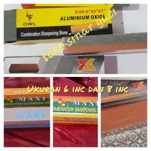 Batu Asah Pisau Golok Gunting Ukuran 8 Inc Bebagai Merk