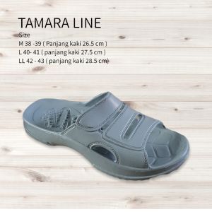 Tamara Line 082 Sandal Slop Pria Dewasa Distro Bahan Full Karet Empuk Lentur Dan TIdak LIcin