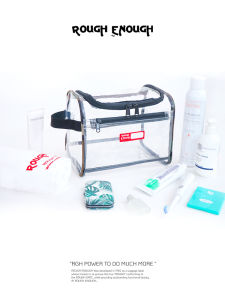 Waterproof Large Capacity Makeup Bag for Women Travel Toiletry Organizer PVC Material Style Cubic Shape Storage Bag