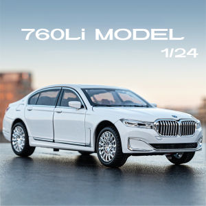 【RUM】1:24 Scale BMW 760Li Alloy Car Model Light & Sound Effect Diecast Car Toys for Boys Birthday Gift Kids Toys Car Collection