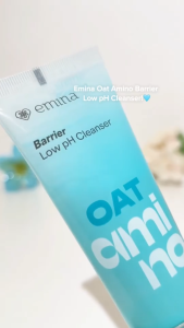 EMINA Oat Amino Ceramide Barrier Low pH Gel Cleanser 70ml Facial Wash Skincare Sabun Muka