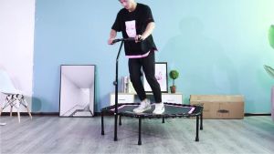 TORRAS Adjustable Trampoline Heavy Duty Adult Kids Trampoline for Kids Baby Jumping Bounce Baby Jump with Handle