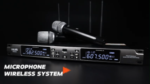 SHALANRA VM9000 Hệ Thống Micro Không Dây True Diversity - 2 Micro Cầm Tay Kim Loại - UHF/FM 150M - 4 Anten Thu
