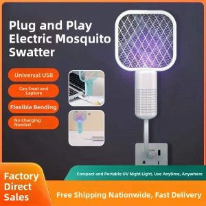 MONLEYTA | Rechargeable 2-in-1 Electric Mosquito Swatter Strong Protection Mosquito Killer Lamp Baby And Pregnant Women Safe Household Use