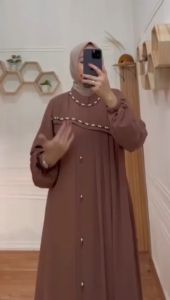 Dehadi FS Clara Maxi Dress Bahan Cringkle Airlfow Kekinian Elegant Dress Kondangan Mewah Murah Tersedia Ukuran MLXLDan XXL