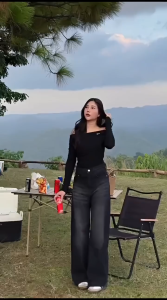 HIGHWAIST LOOSE JEANS KOREAN STYLE HIGWAIST BAGGY LOOSE JEANS SPRAY