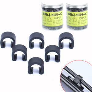HASSNS 10 Pcs Bike Cable Clip Tube Lock Buckle Mtb Road Bicycle Frame Clasp On Line Tube Cable Clamp Button C/U Type Wire Clasp