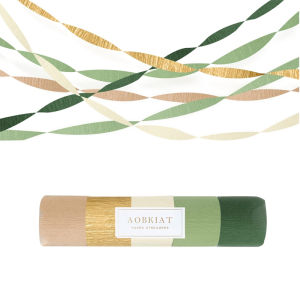 5Pcs Bohemian Style Paper Belt - Olive Green Sage Green Ivory Gold Khaki - Great for Weddings Birthday Bridal/Baby Party Holiday Decoration Party Decoration |   Bohemian Decoration |   Cultural Paper Tape Paper Tape Decoration