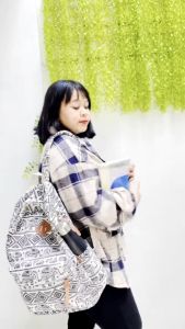 Promo Gratis Ongkir Tas Ransel Pria / Wanita Bahan Kanvas Motif Gaya Korea produk lokal indonesia