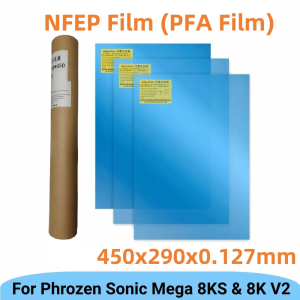3Pcs NFEP Film 15 inch 450x290x0.127mm PFA Film For Phrozen Sonic Mega 8KS 8K V2 HALOT Mega Saturn 3 Ultra 3D Printer Parts