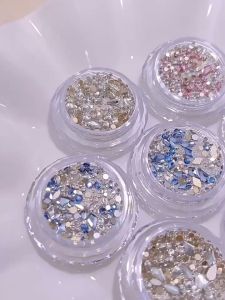 Nail Art Flat Bottom Special Shaped Diamond Mini美甲平底异形钻迷你小红书同款爆闪小号钻混装网红指甲装饰品