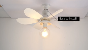 Detachable Ceiling Fan with LED Light and Remote Control DIY Light Bulb Ceiling Fan Modern Design for Living Room Bedroom Office Smart Silent Wood Grain Socket Fan 40W 3 Color Silent 3 Speed Wind 6 Blades E27 Lamp Holder Timer Sudden-stop Protection