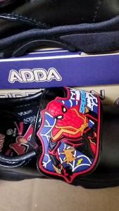รองเท้านักเรียน Adda 41A18 ลายสไปเดอร์แมน รองเท้าหนังดำ รองเท้านักเรียนเด็กชาย รองเท้าเด็กชาย พร้อมส่ง