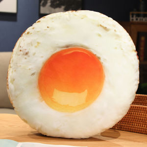 Artificial Poached Egg Pillow Stuffed Toy Egg Doll Girl Sleeping Pillow on Bed Kids Sofa Cushion Gift