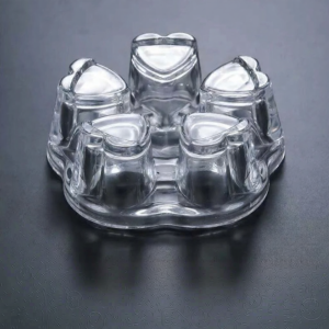 Candle Warmer Heat-Resistant Glass Heart-shaped Transparent