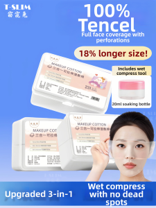 TSLIM | Moisturizing Wet Facial Cotton Pads for Eye Nose and Face