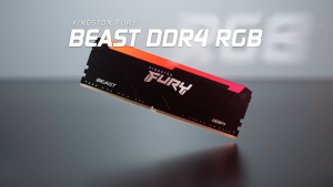 Kingston Fury Beast RGB DDR4 8GB/16GB/32GB Single/Dual Kit 8Gbit DIMM RAM Desktop Memory Black