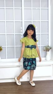 Setelan Kebaya Anak Kutu Baru MAYA KID Brukat Pesta Kondangan Wisuda