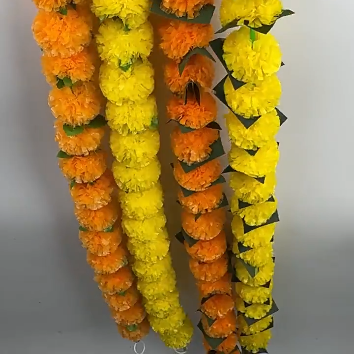 150CM Diwali Decoration Marigold Indian-style Leaf Bell Combination ...