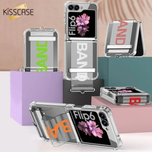 KISSCASE Luxury Clear With Wrist Strap Phone Case For Samsung Galaxy Z Flip 6 5 4 5G Ultra Thin Transparent Folding Four Corner Anti-fall Hard PC Shockproof Back Cover For Galaxy Z Flip 6 5 4