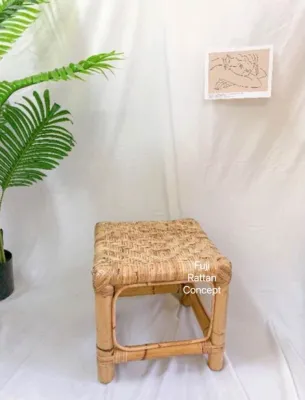 Rattan Stool | Manau Stool | Rattan Low Stool for Adults or Children | Najis Rotan | Kerusi Rotan |