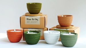Pass It On Plantable Candle [Alps: English Pear & Freesia] | Scented Soy Wax | Sustainable Eco-Friendly