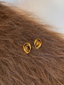 CAFFTI | Sterling Silver Tigers Eye Stone Luxurious Earrings