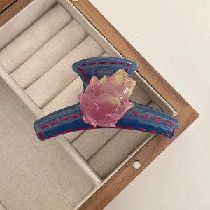 Sweet Fruit Mini Hair Clips Womens High Ponytail Half Updo Ice Cool New 2025 Back of Head Hair Accessories Korean Style