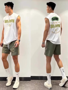 Áo Thun Cotton Không Tay Dáng Rộng Mùa Hè Thường Ngày in Họa Tiết Mỹ Cỡ Lớn 300 Pound Dành Cho Nam Và Nữ