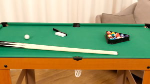 Bàn Bida Billiard Mini Cho Bé & Gia Đình Có Chân Gỗ - Vải Nỉ - Bi sứ cỡ lớn Kích Thước 94x51x67.5cm