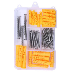 BAIRUITE | 304 Stainless Steel Round/Countersunk Screws Plastic Fish Expansion Anchors Full Set Eye Hooks