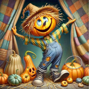Huacan Full Drill Diamond Painting Cartoon Scarecrow 5D DIY Pumpkin Mosaic Rhinestones Painting Halloween Gift