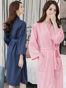 Womens Thin Breathable Absorbent Towel Material Bath Robe Summer Home Clothes Sweet Style One-Piece Polyester Fiber Sleepwear