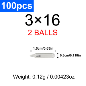 100pcs/lot 3mm/4mm/5mm Rattles Shake Attract soft baits stainless steel beads glass sleeveGlass Maraca Fishing Tackle Accessory