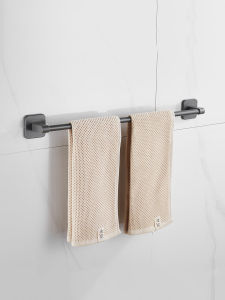 Wall-Mounted Single-Rod Towel Rack Bathroom Shelf Shoe Rack No-Drilling Required Toilet Handwashing Area Storage Organizer