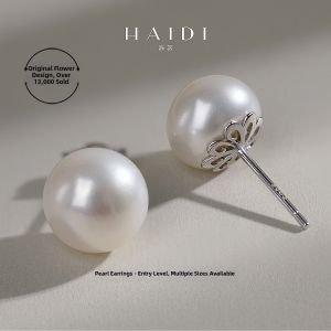 Lustrous Nucleus-Free Freshwater Pearl Earrings S925 Silver