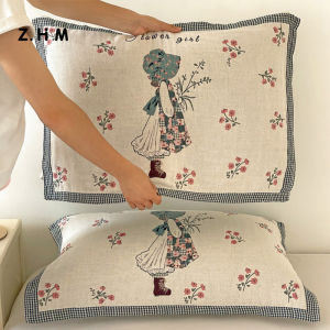 Khăn Trải Giường Cotton Nguyên Chất Chất Lượng Cao 2025 Mẫu Mới Một Cặp Khăn Trải Giường Chống Dầu Đầu Khăn Trải Giường