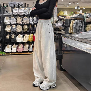 Womens Loose Wide Leg Sports Pants Spring Autumn New Style Lightweight Bowed Knife Casual Lazy Fashion High Waist Cotton