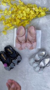 Sepatu Pesta Anak Perempuan Pita Diamond