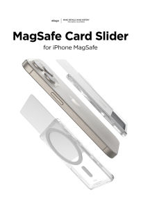 elago Magnetic 2 Cards Slider Holder Compatible for MagSafe for iPhone 15 iPhone 14 iPhone 13 12 Series