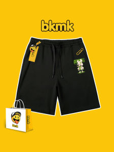 Bkmk American Style Casual Shorts Mens Loose Summer New Bear Print High Street Five-Point Pants Breathable Comfortable Youth Fashion