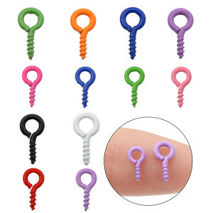 50/100PCS đầy màu sắc con cừu nhỏ mắt đinh vít Tiny Mini khoen vít móc khoen cho mặt dây chuyền đính cườm vít phát hiện phụ kiện trang sức